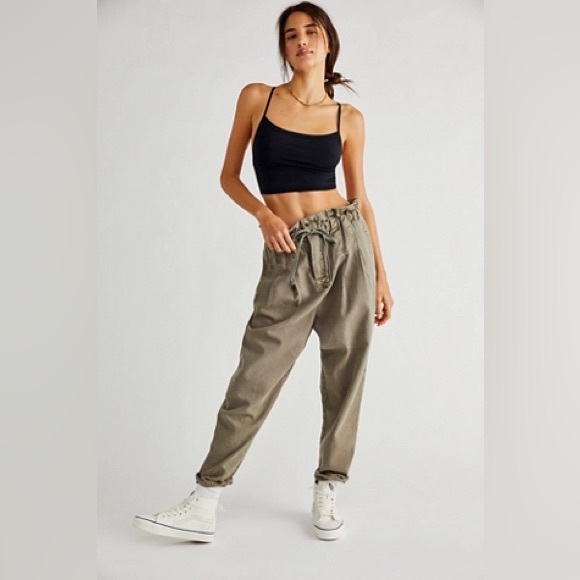 Free People Pants - Free People Margate Pleated Paperbag Trouser